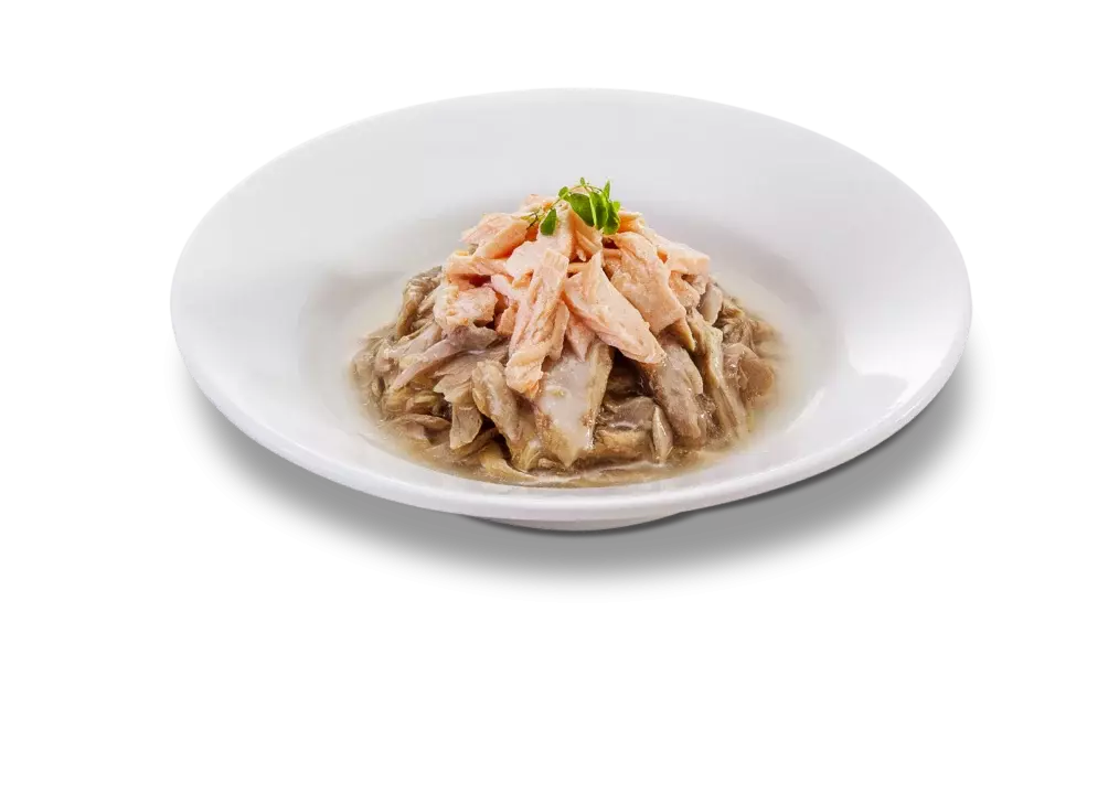 Tuna Topping Salmon in Gravy